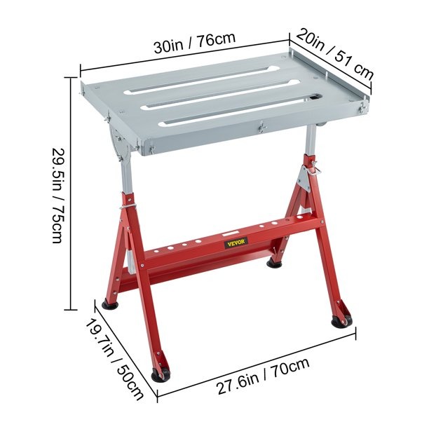 Welding station 30'' shops x 20'' adjustable angle and height portable