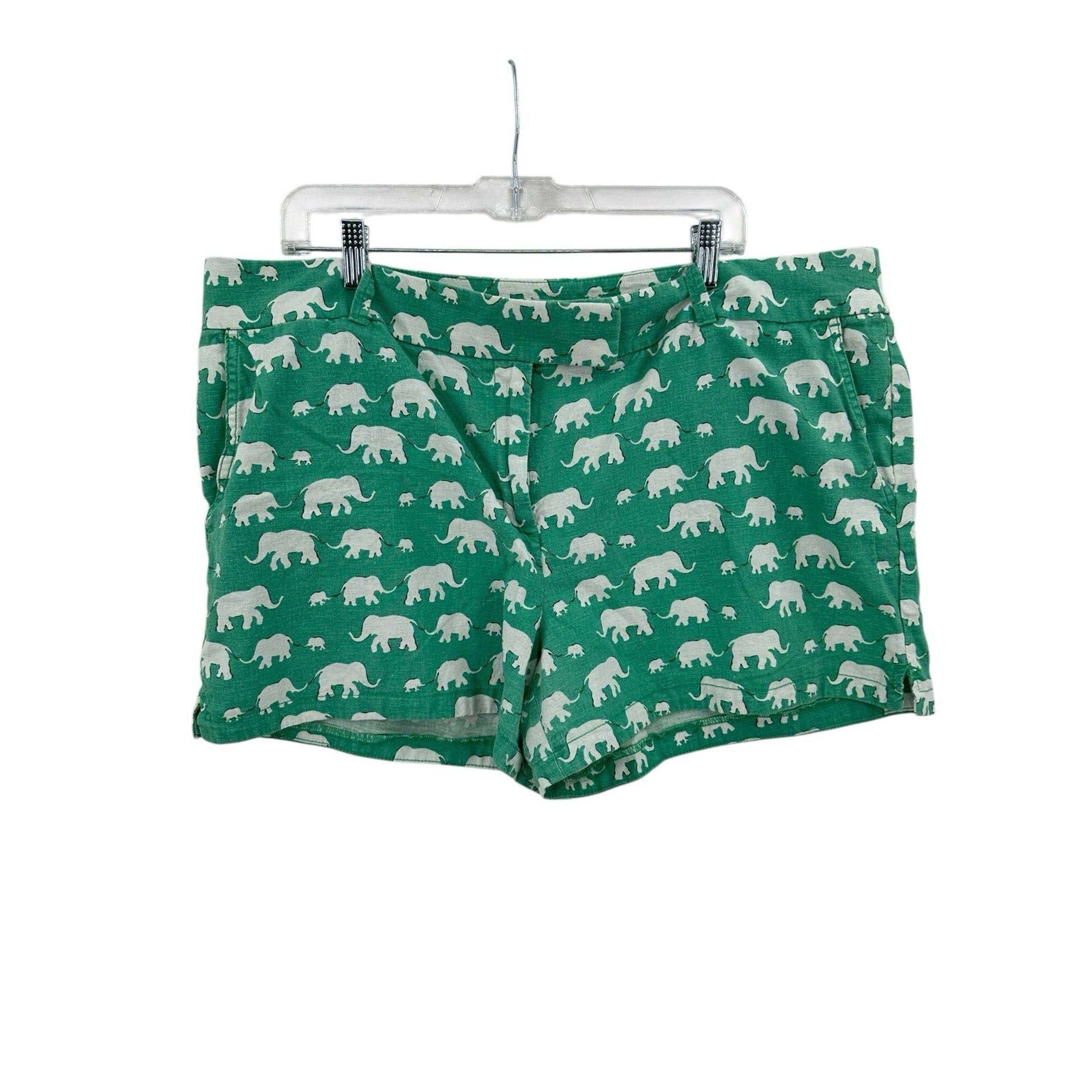 Ann Taylor LOFT Riviera Elephant Shorts Women's Size 18 Beach Resort Vacation