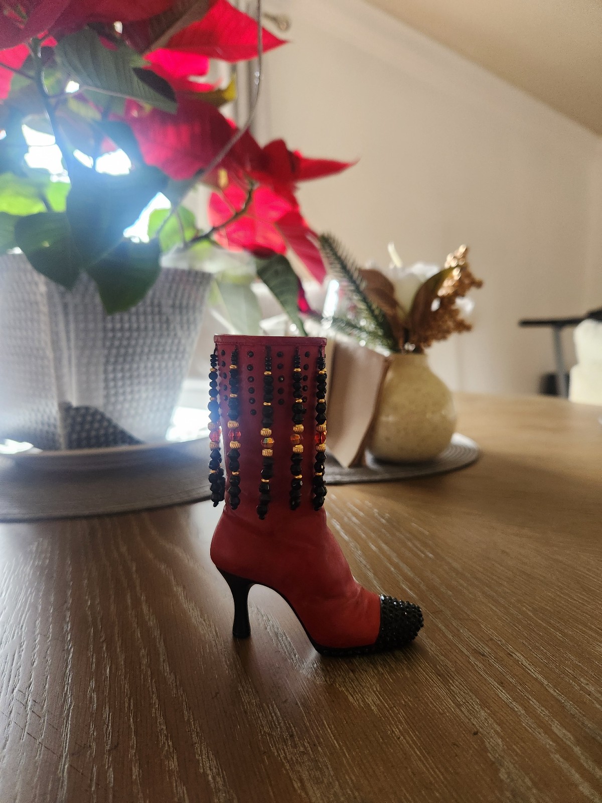 Rare Find Vintage Just The Right Shoe Groovy Baby In Red 5