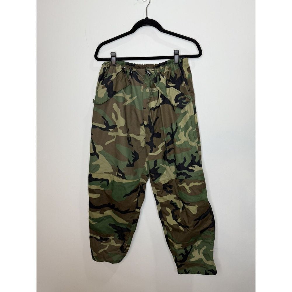 Military Pants Medium Green Woodland Camo Cold Wet Weather Trousers Army Tennier