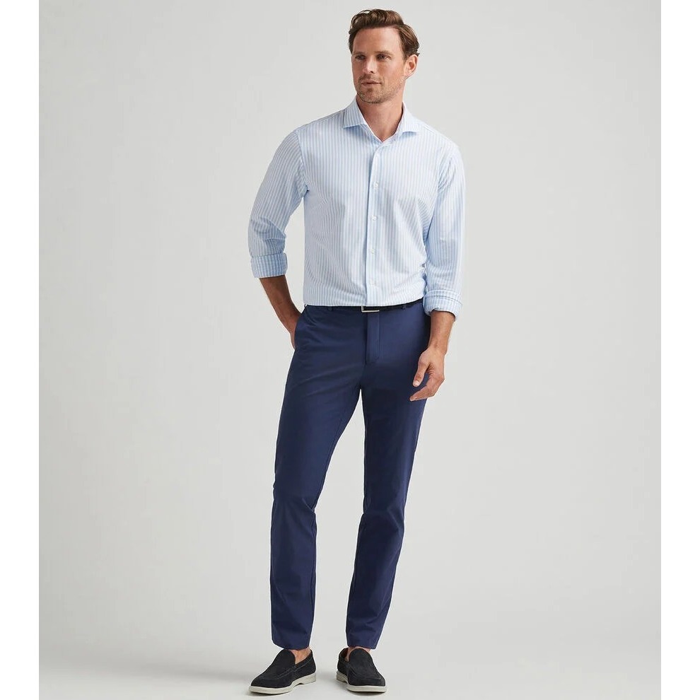 Peter Millar Pants Mens 38x31 Surge Performance Trouser Blue Stretch Work Golf