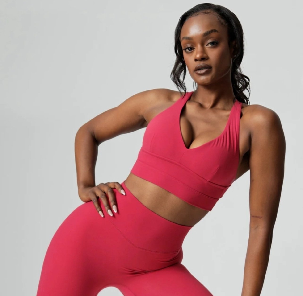 Buffbunny Wrath Red Rosa Leggings + Alpha bra set small
