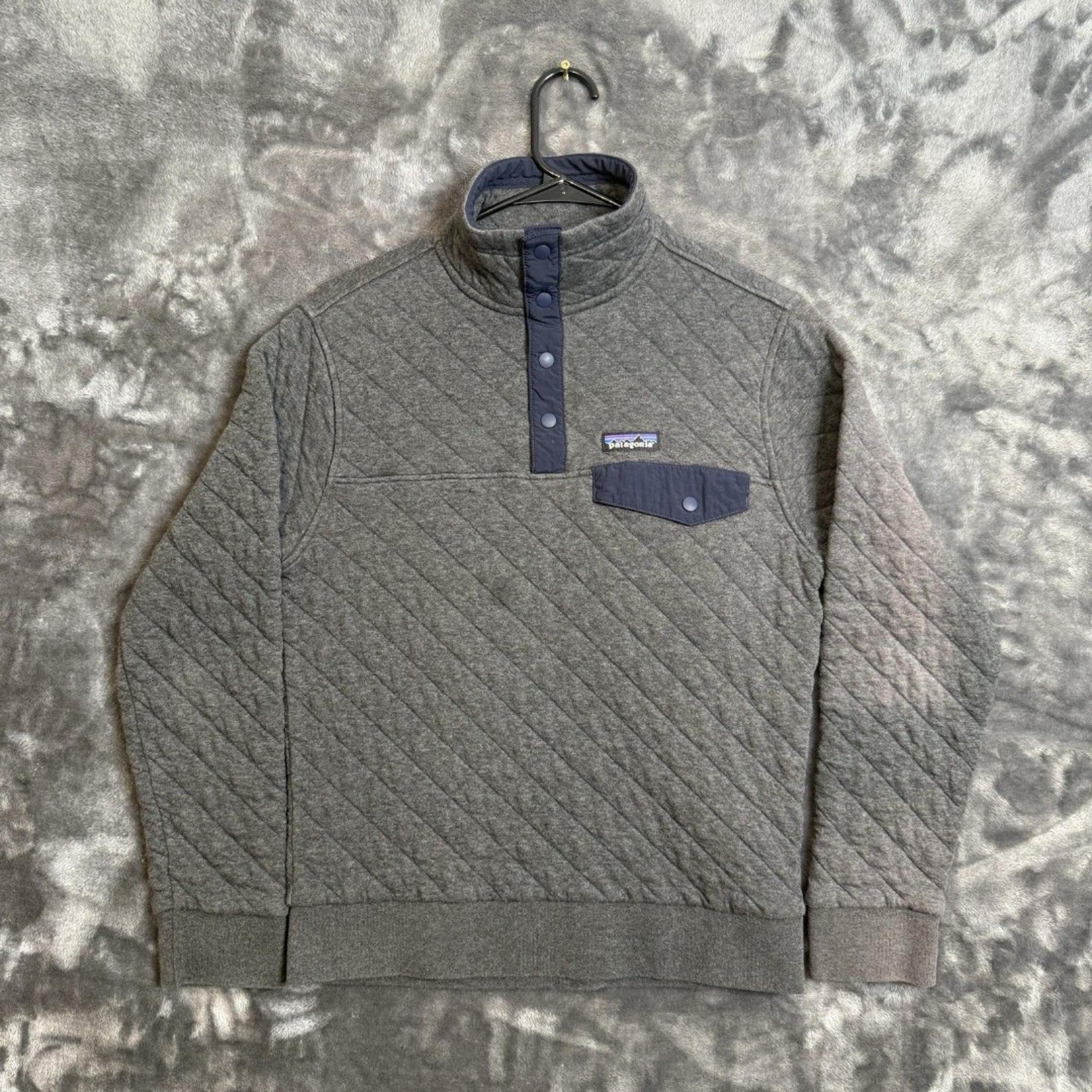 Organic Cotton Quilt Snap-T Pullover Gray / Navy Size XS - Patagonia