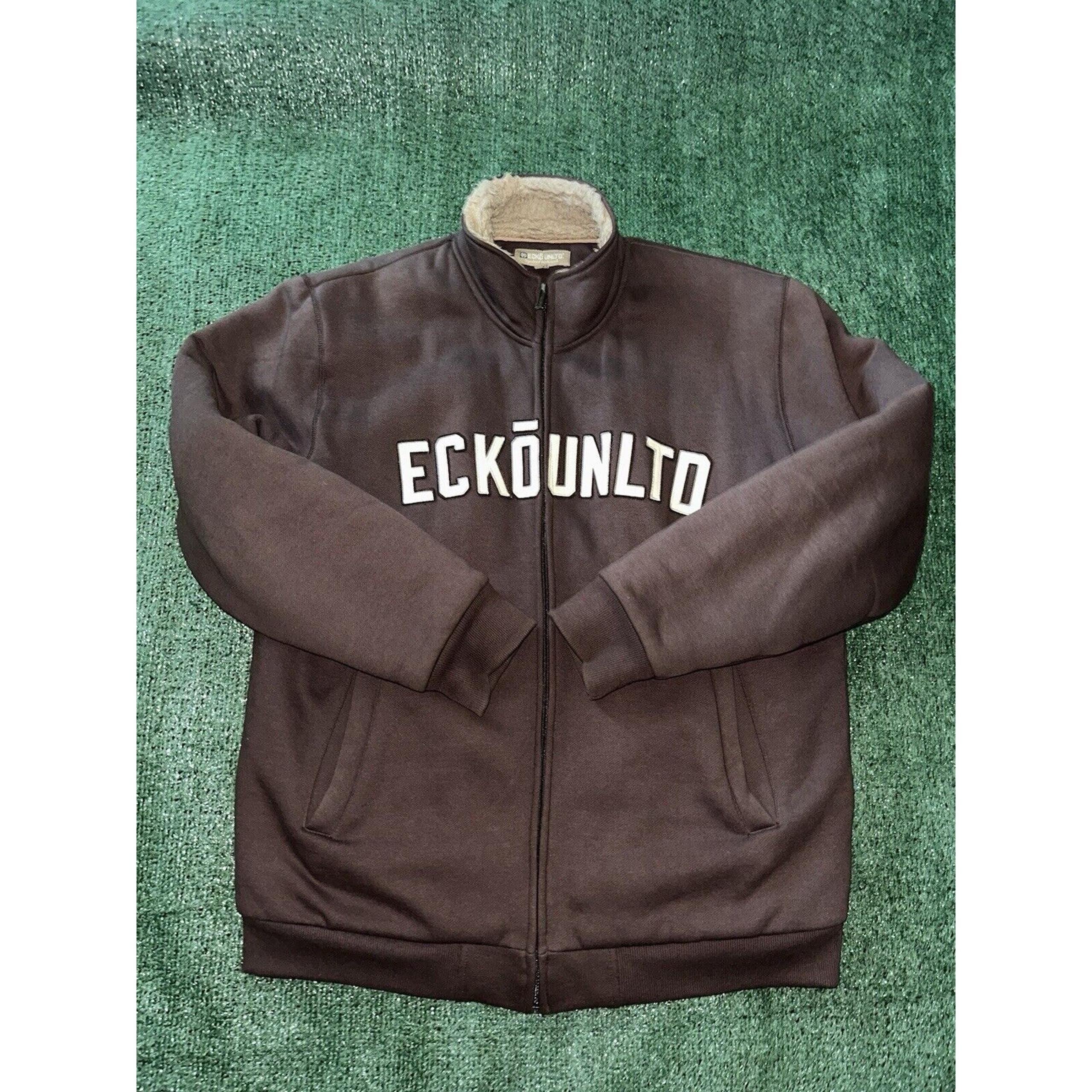 Ecko Unltd Y2K Men XL choclate Brown Fur Lining Jacket