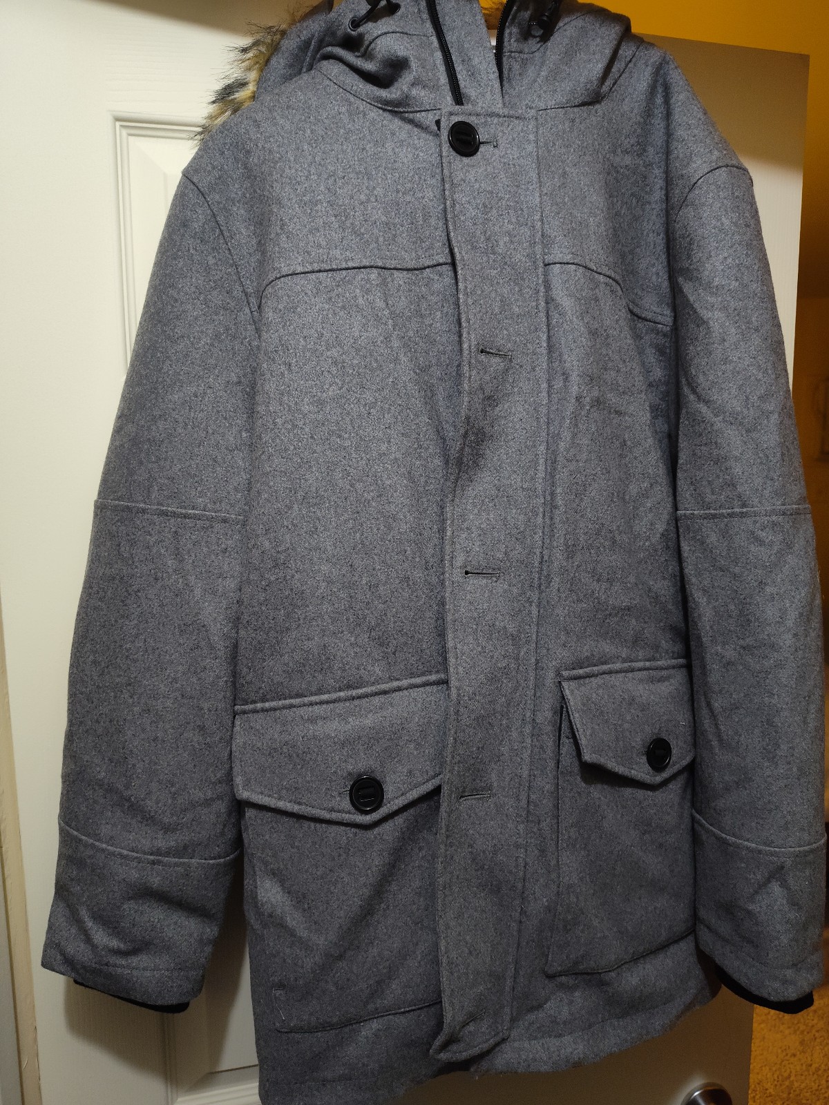 Express Men's Gray Coat
