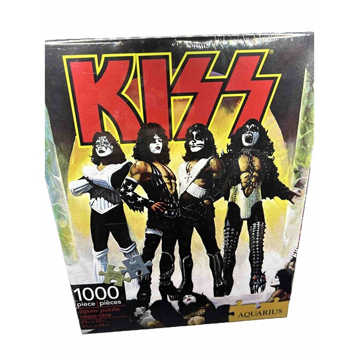KISS Love Gun Puzzle, 1000 Pieces, 20 x 27 New Sealed In Box, 2013 Aquarius.
