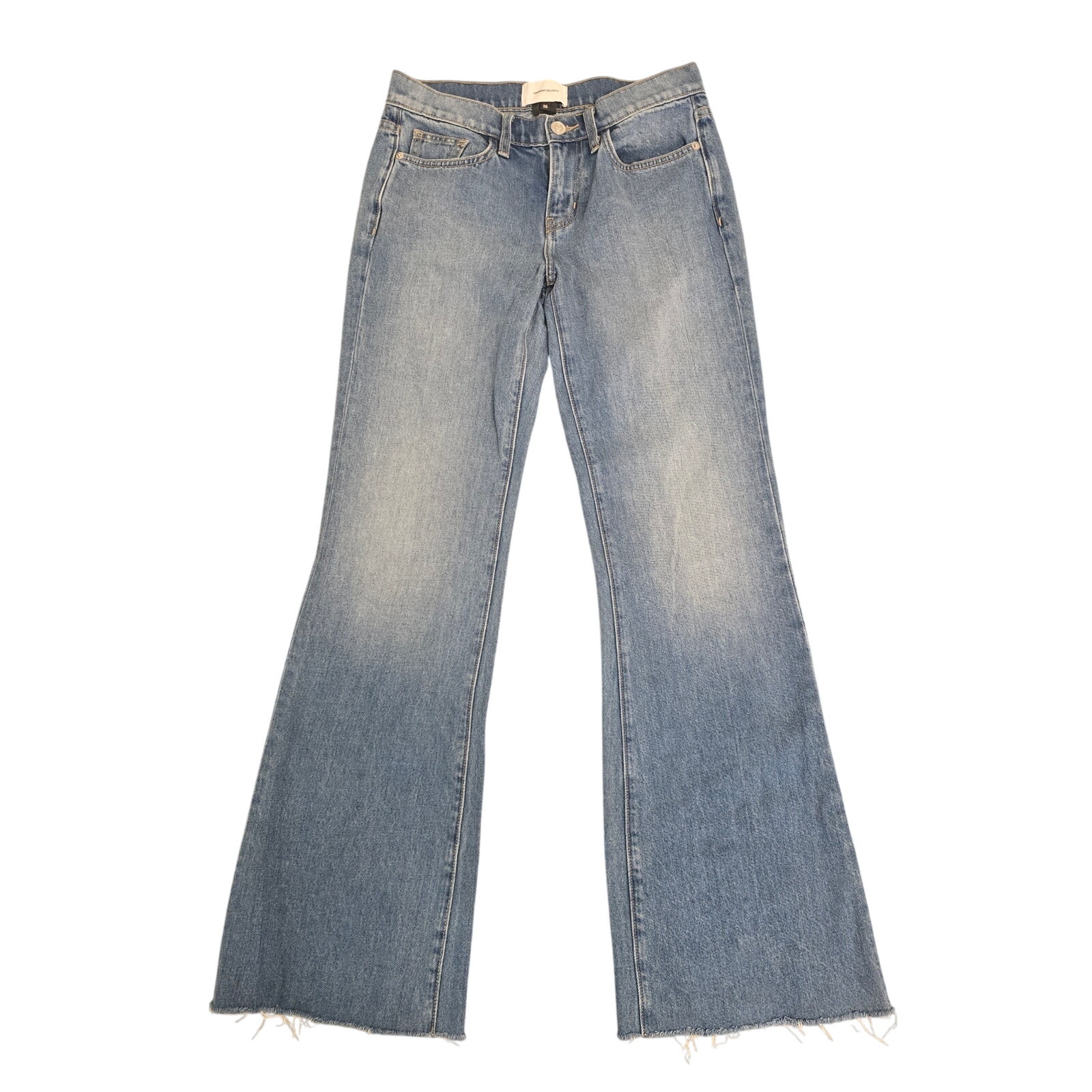 Current/Elliott The Wray Wide Leg in Fairwater Fairwater Flare Raw Hem Size 26