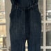 Ruffle Detail Denim Jumpsuit
