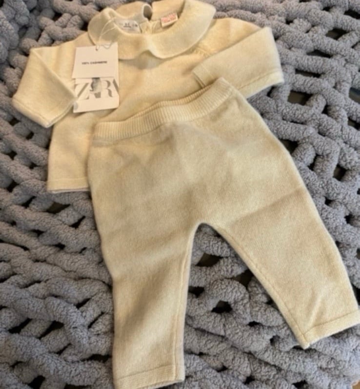 Zara new cashmere set sz 0-1 m