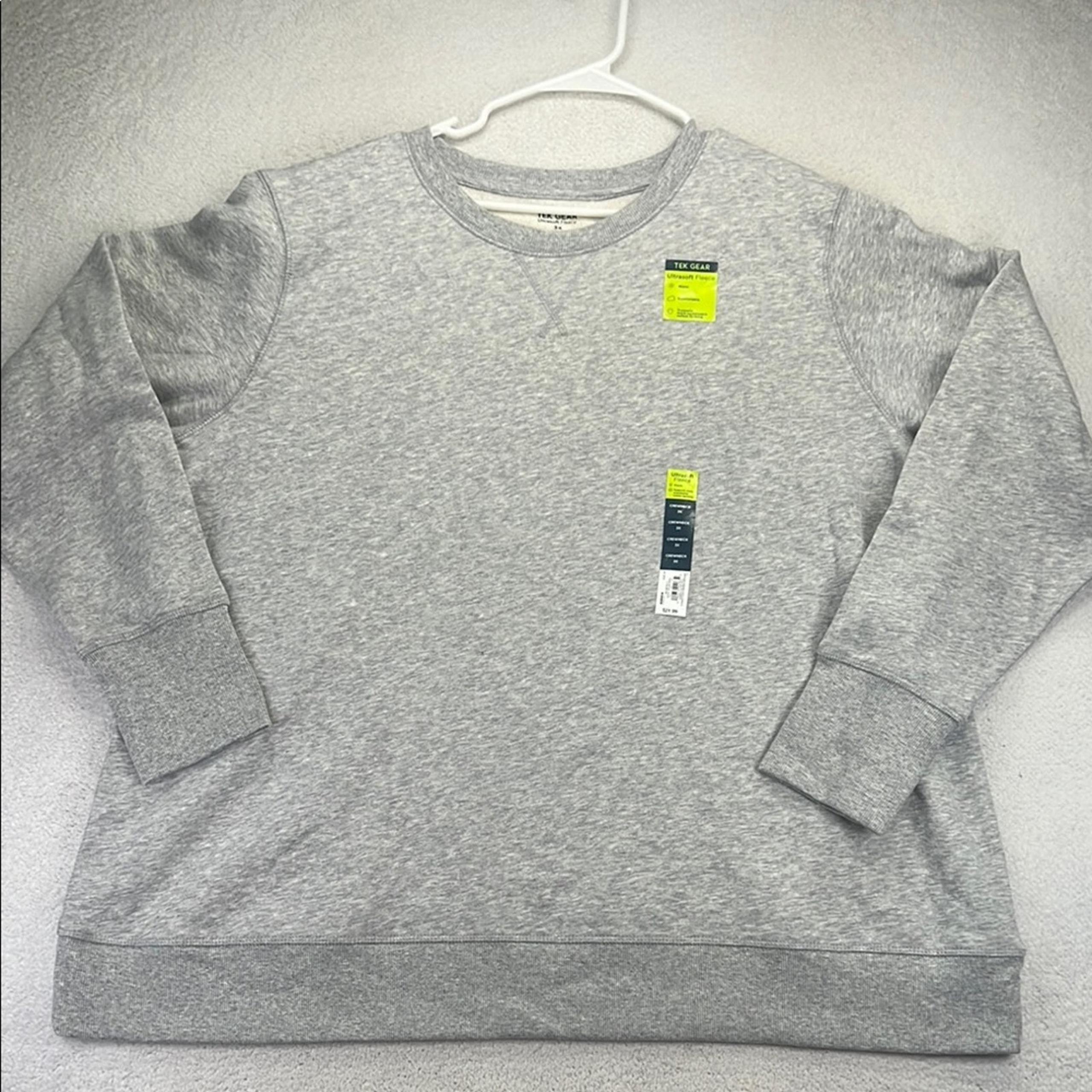 Tek Gear Womens Plus Size Light Gray Crewneck Sweater Size 3X NWT