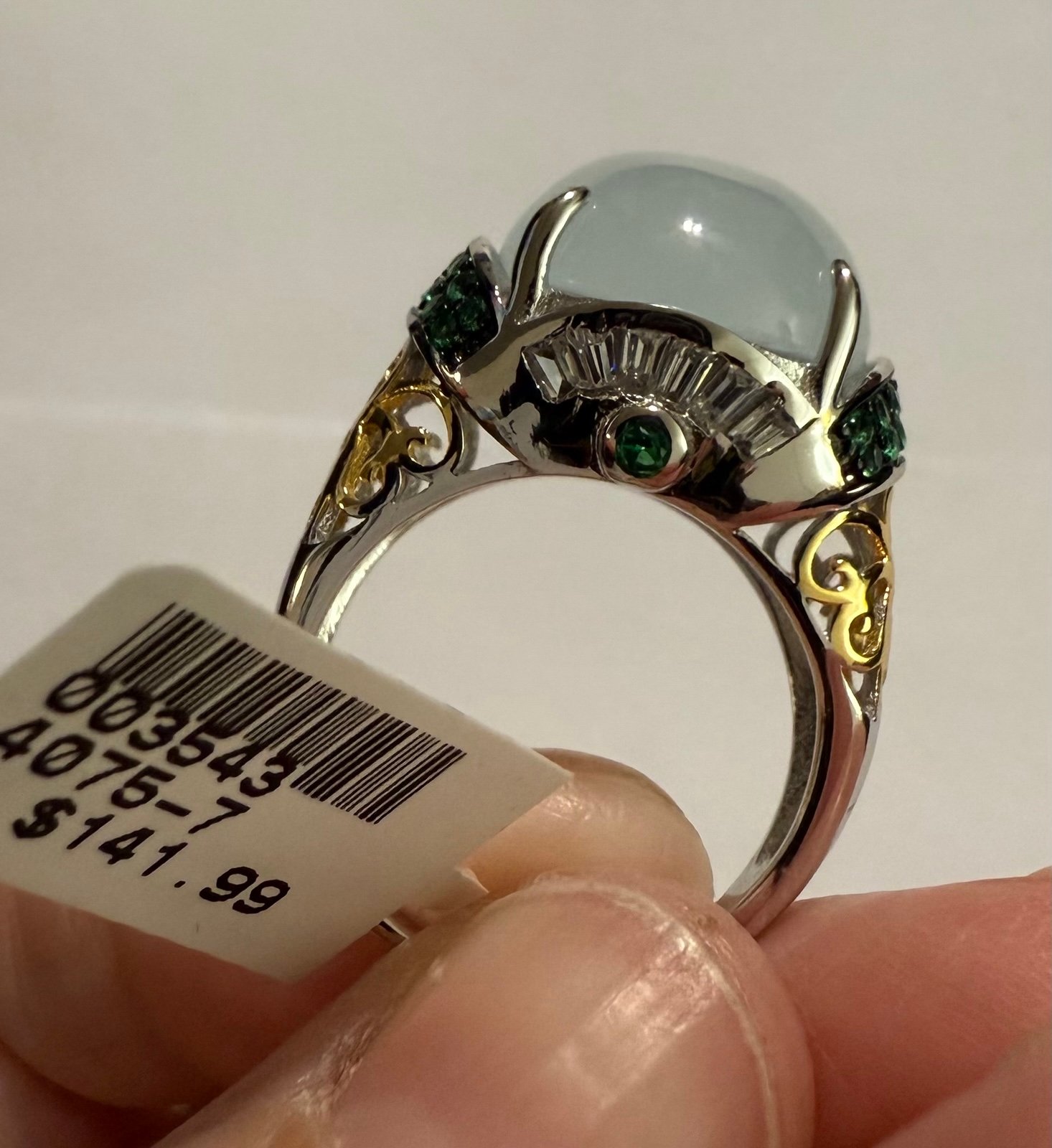 925 Sterling silver Moon Ring size 7