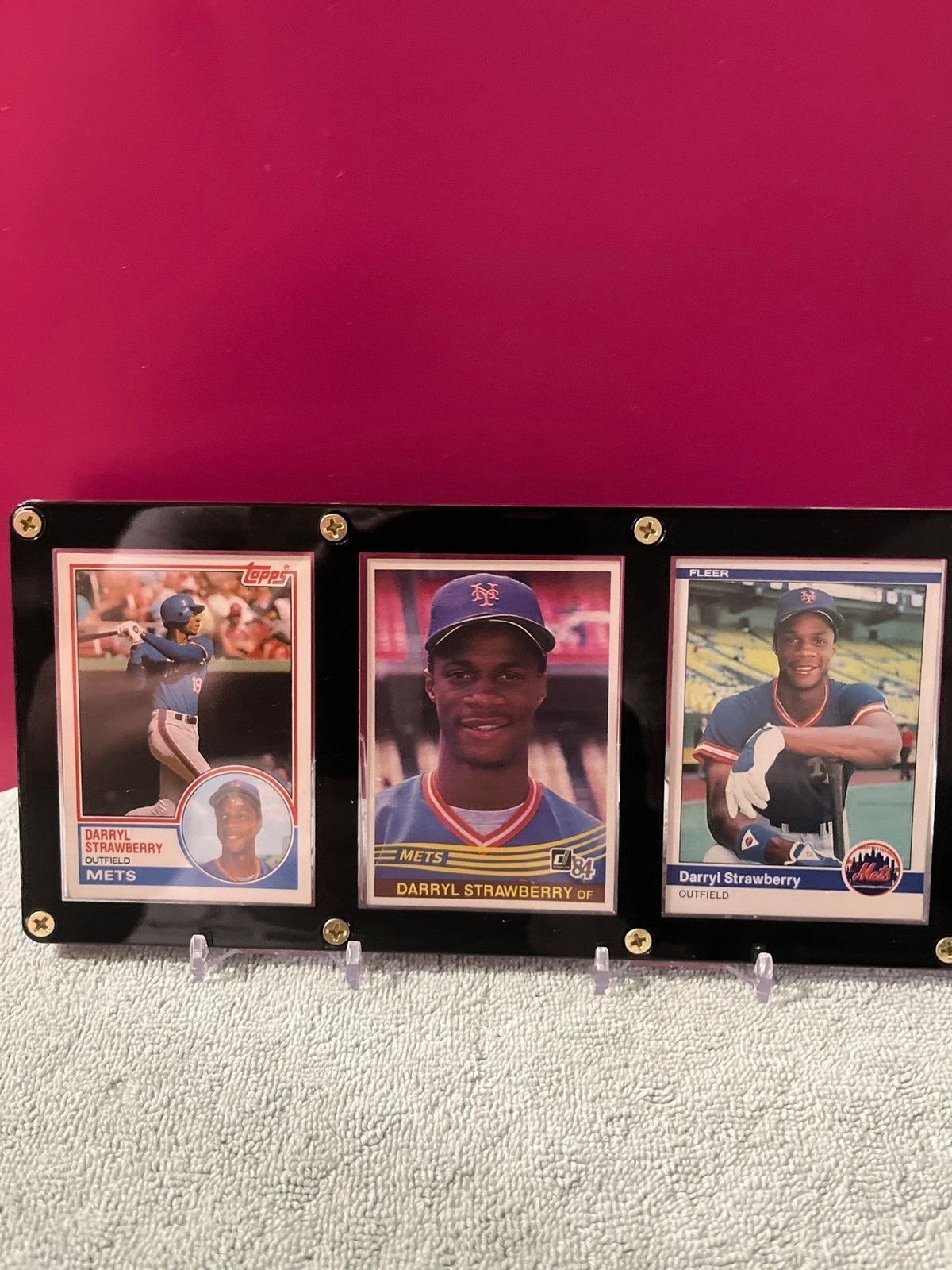 Lot 3 Darryl Strawberry Rookie Baseball