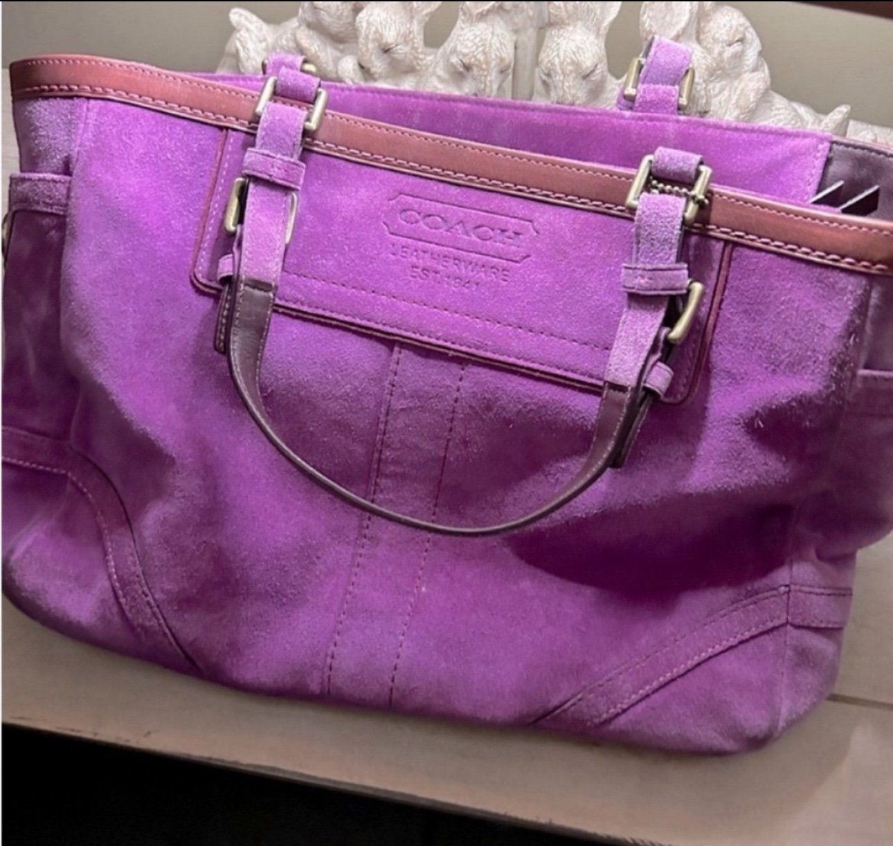 Magenta Coach Medium Size Tote