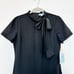 CeCe Ruffled Bow Short Sleeve Cocktail Mini Dress in Black Size 4