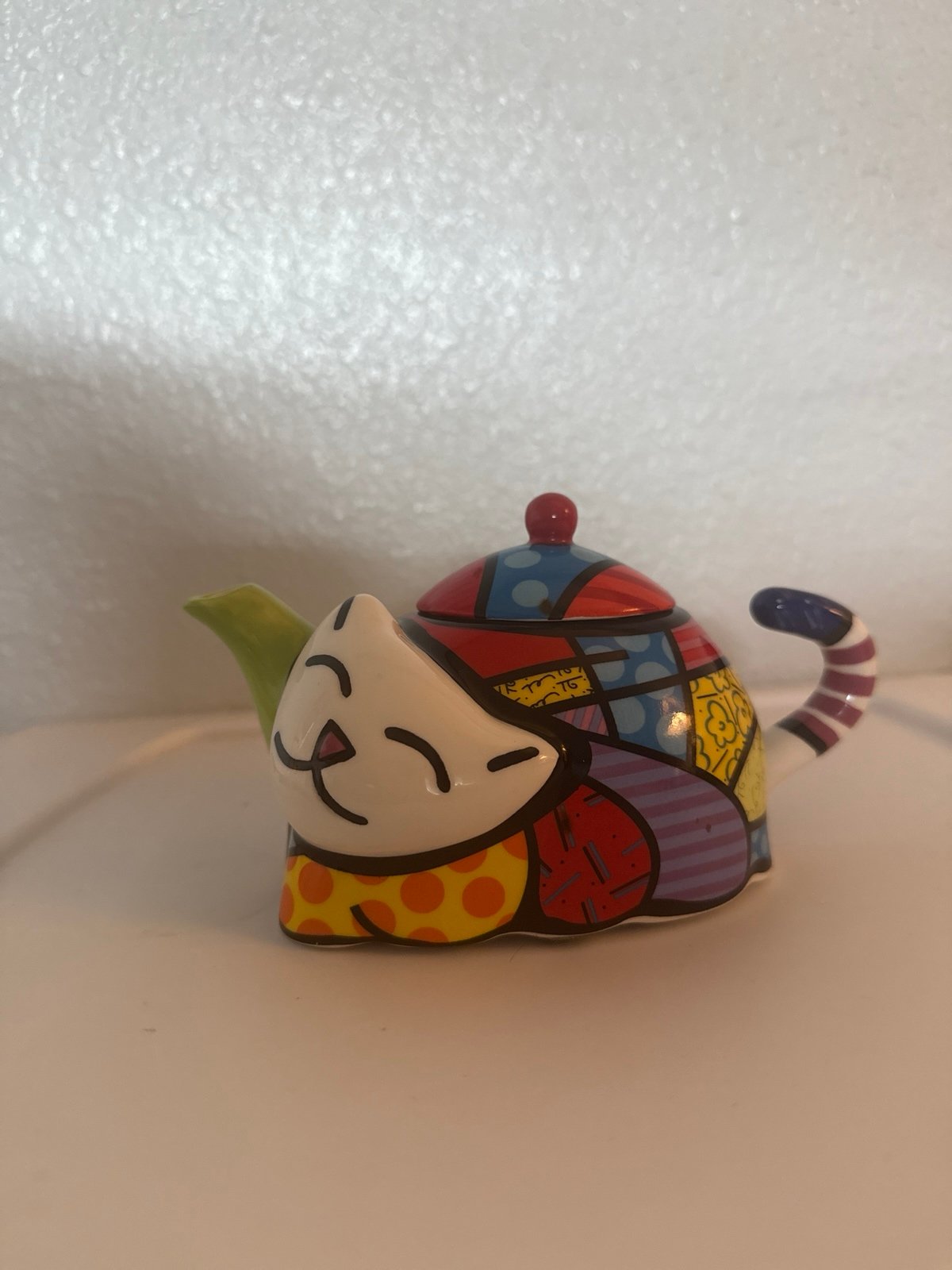 ROMERO BRITTO MINI CAT TEAPOT