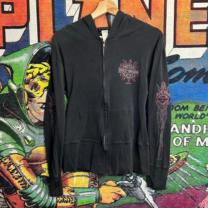Y2K Harley-Davidson Zip Up Jacket Size Small Womens