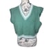 Aritzia Sunday Best Green Wool Blend Knit Sweater Vest Cropped Size XL Preppy