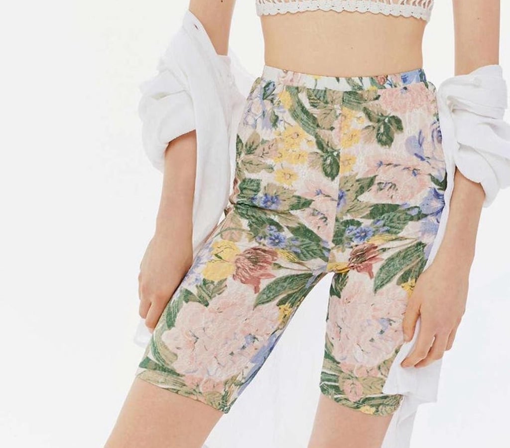 Women's Urban Outfitters Floral Bike Shorts - XS - Pink
