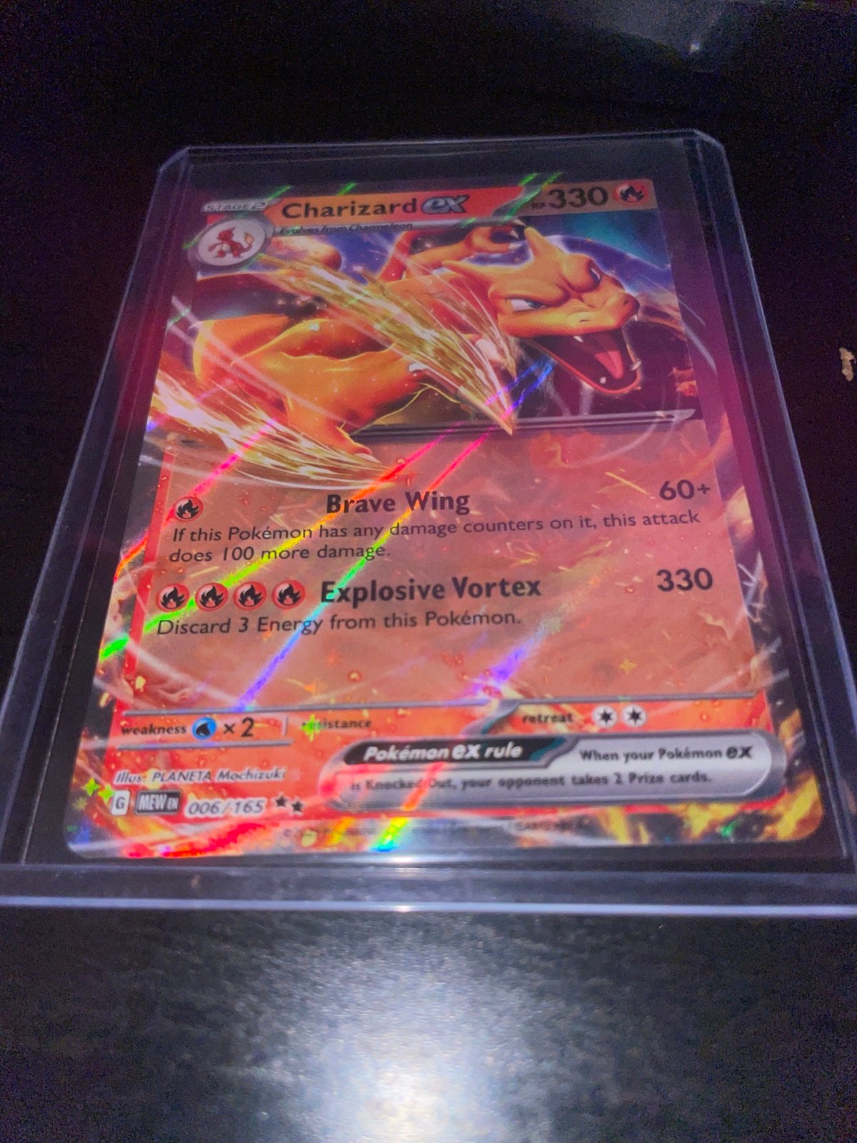 Pokémon TCG - Charizard ex 006/165  Scarlet & Violet 151 English Great Centering