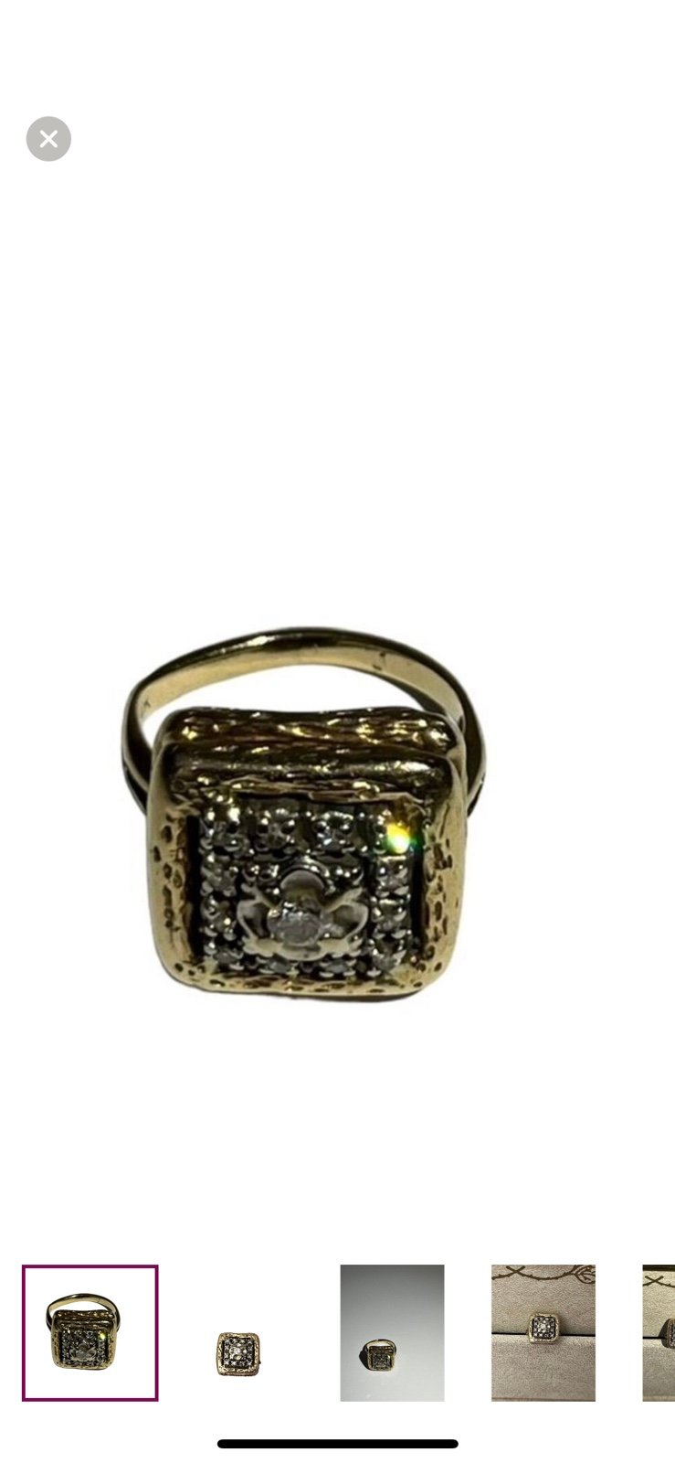 Vintage Gold 14Karat Diamond Ring