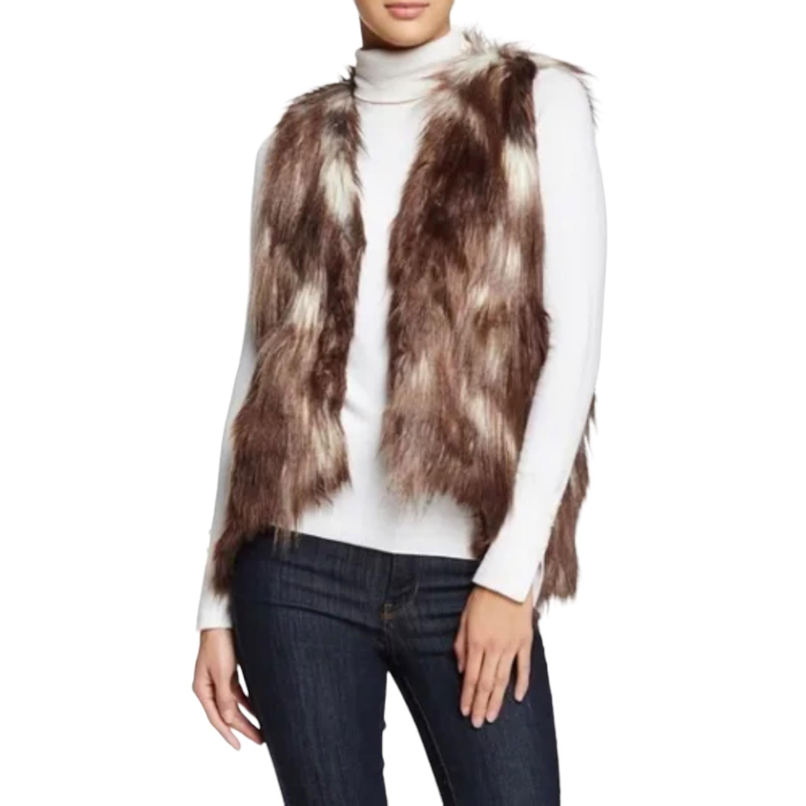 Romeo&Juliet Couture faux fur vest mulitcolored medium $240