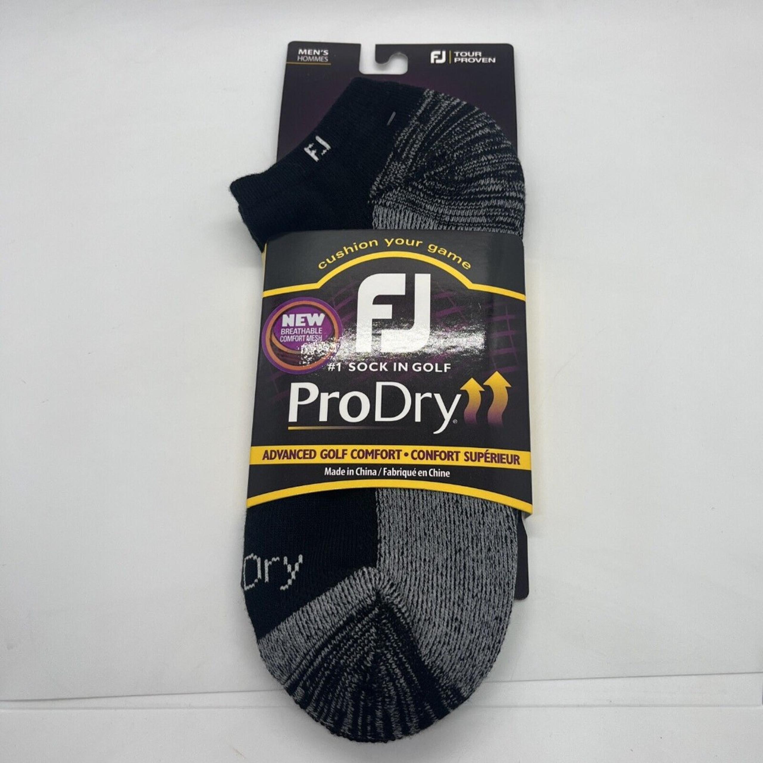 Footjoy Men's ProDry Golf Socks Low Cut Black Size 7-12 NEW