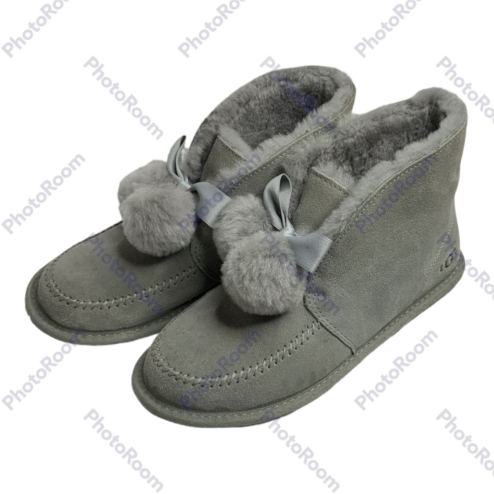 UGG Australia KALLEN silkie Suede Slippers Gray US 6