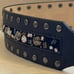 BLACK Silver Belt High Waist Rhinestone Beaded Studded Women’s Medium 28-31”.