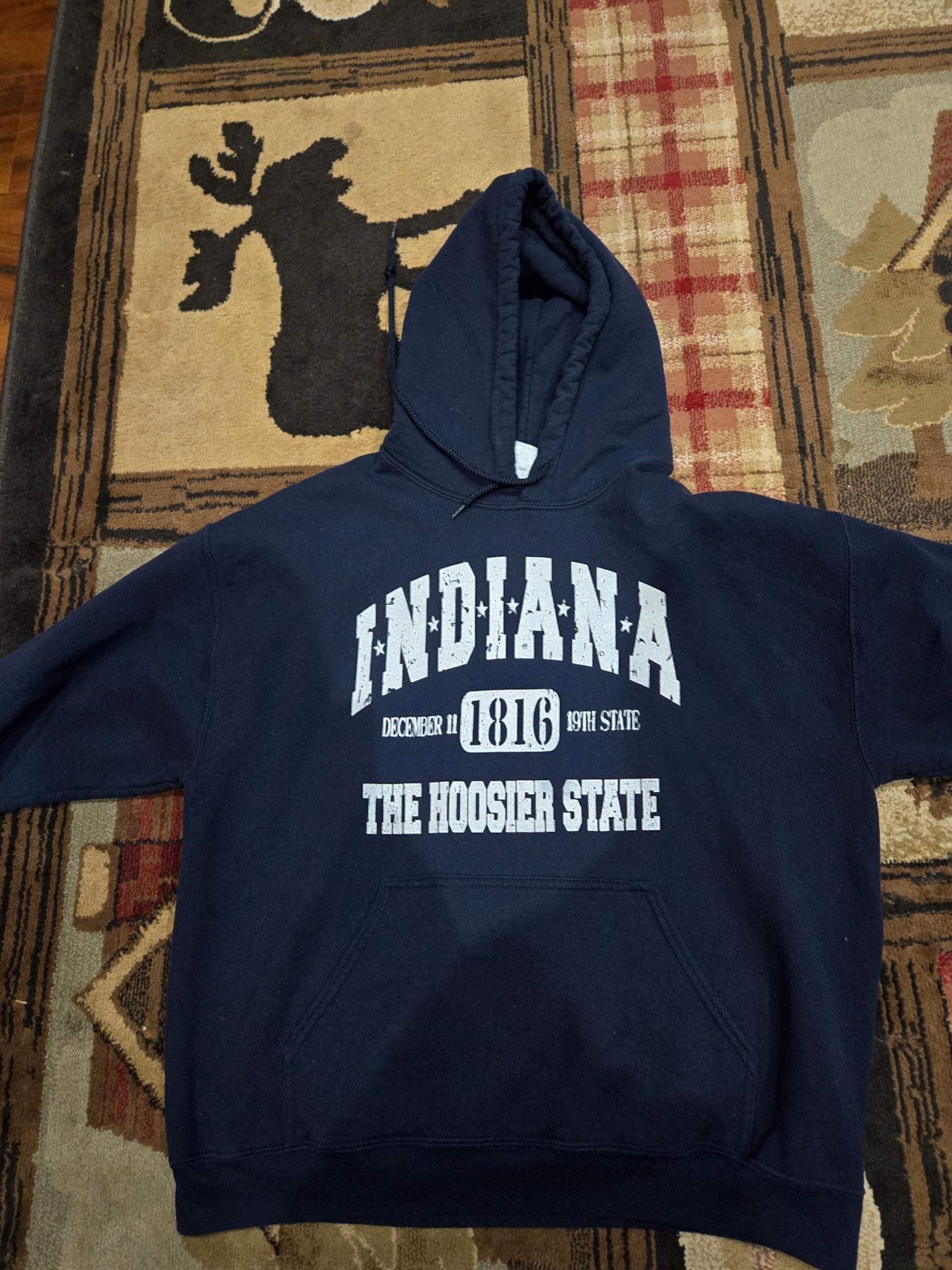 hoodies men "Indiana the Hoosier State" Size L - Gildan