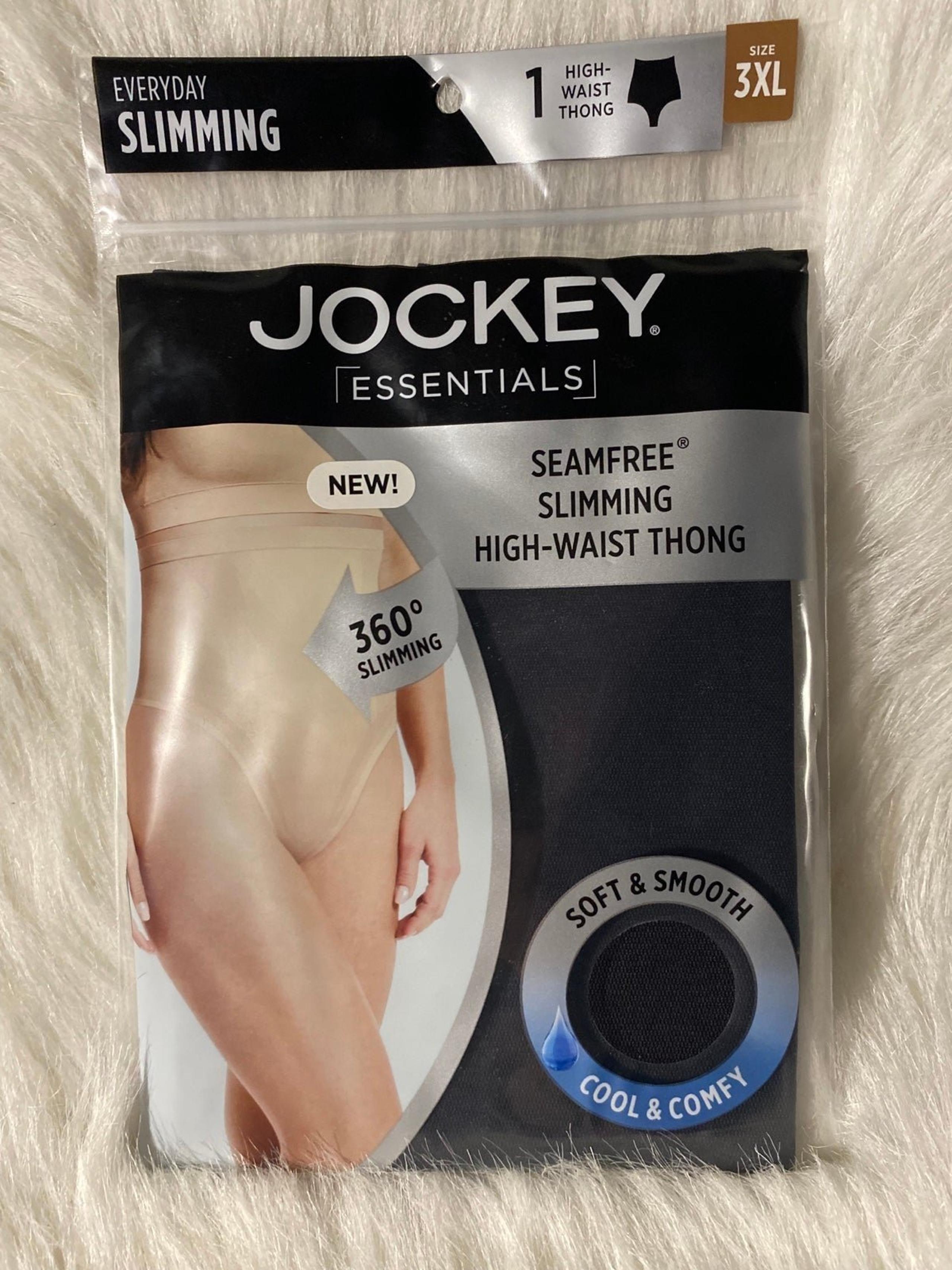 Jockey Shapewear Womens Size 3XL Black Seamfree Soft Slimming High Waist Thong