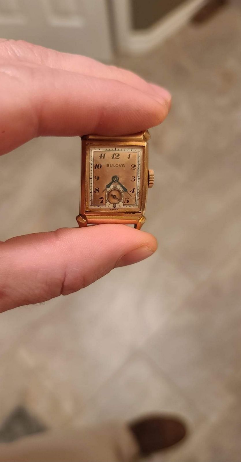 1940s bulova rose gold watch