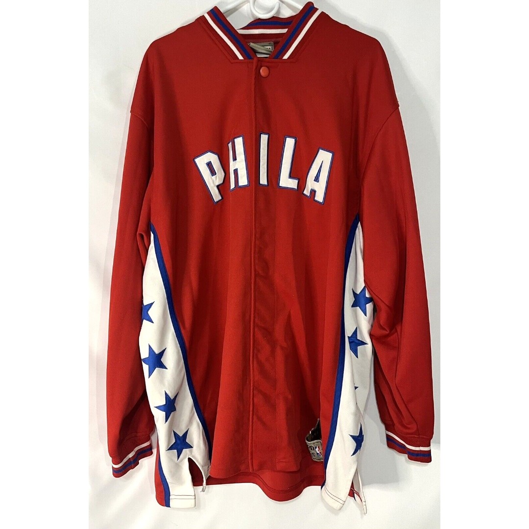 Vintage Mitchell & Ness Hardwood Classics 76ers Allen Iverson Warm Up Jacket XL