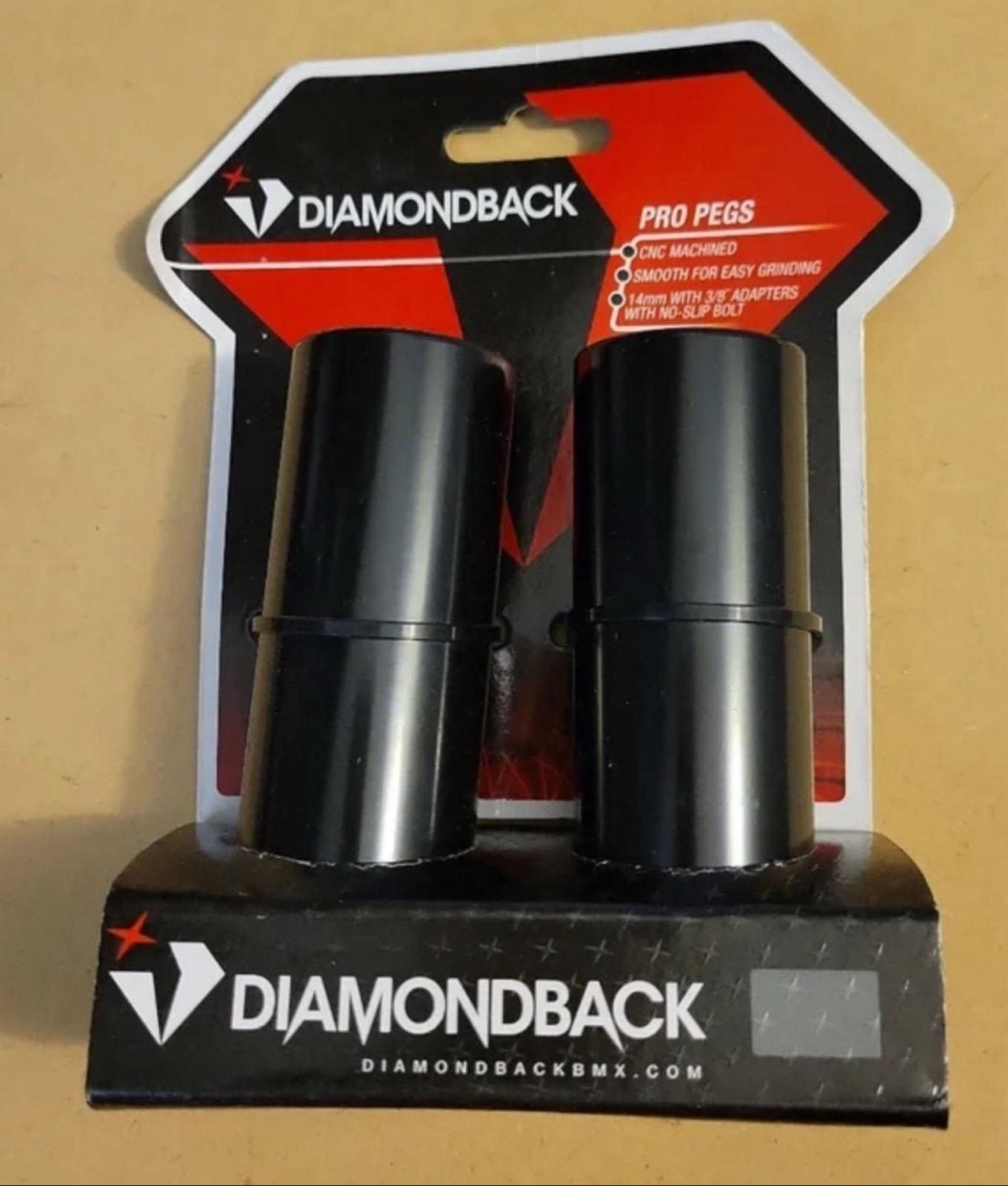 Diamondback pro pegs black racing bmx stunt pegs