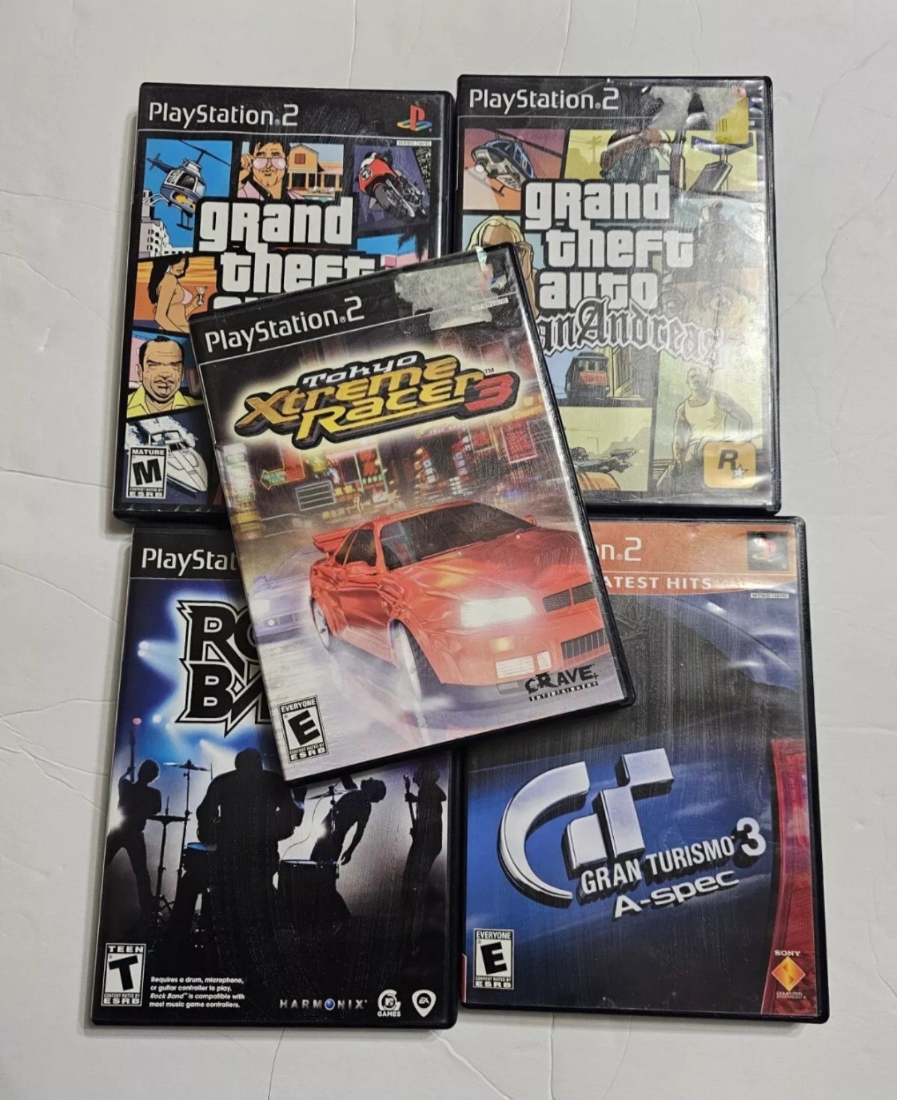 Tokyo Xtreme Racer 3,Grand Theft Auto: Vice City,,bundle 5 Games Playstation 2