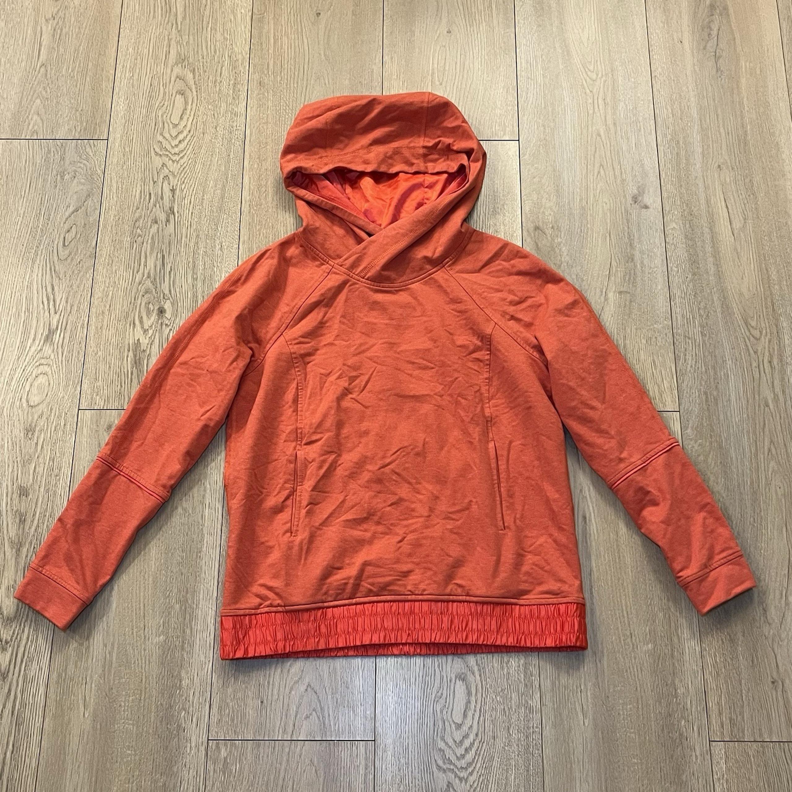 Lululemon Hoodie Womens 4 Orange Perfomance Sweater Sweatshirt