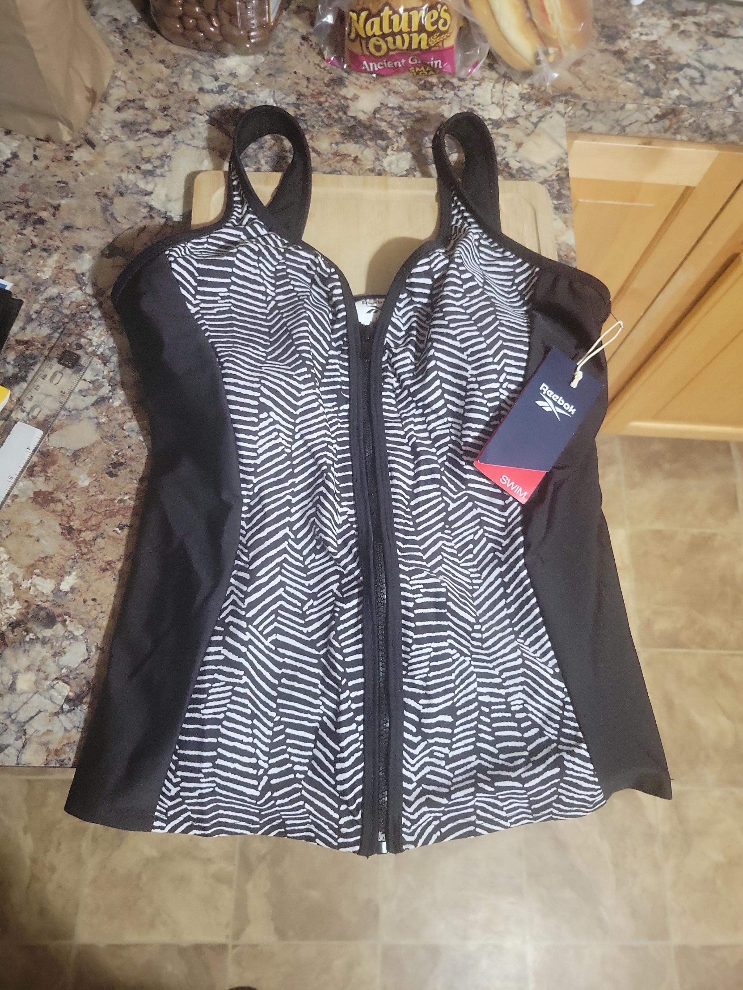 Reebok Women's Sporty Zipper Tankini