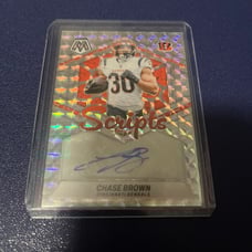 2024 Panini Mosaic Scripts Chase Brown Prizm