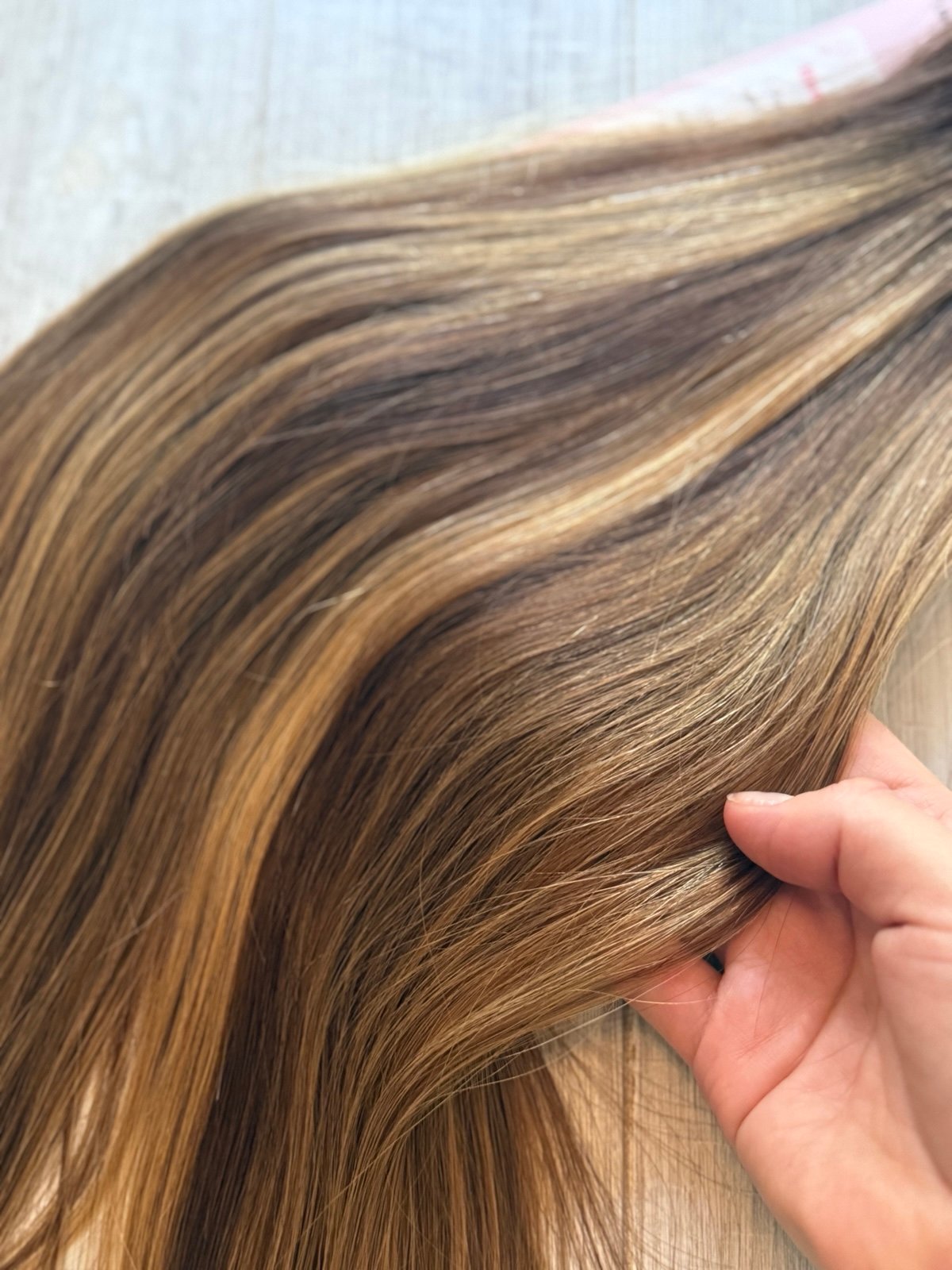 human hair & synthetic hair blend micro bead hair extensions