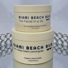 Miami Beach Bum Lemongrass Bundle~Bum + Body Cream & The Facial In a Jar~Sealed