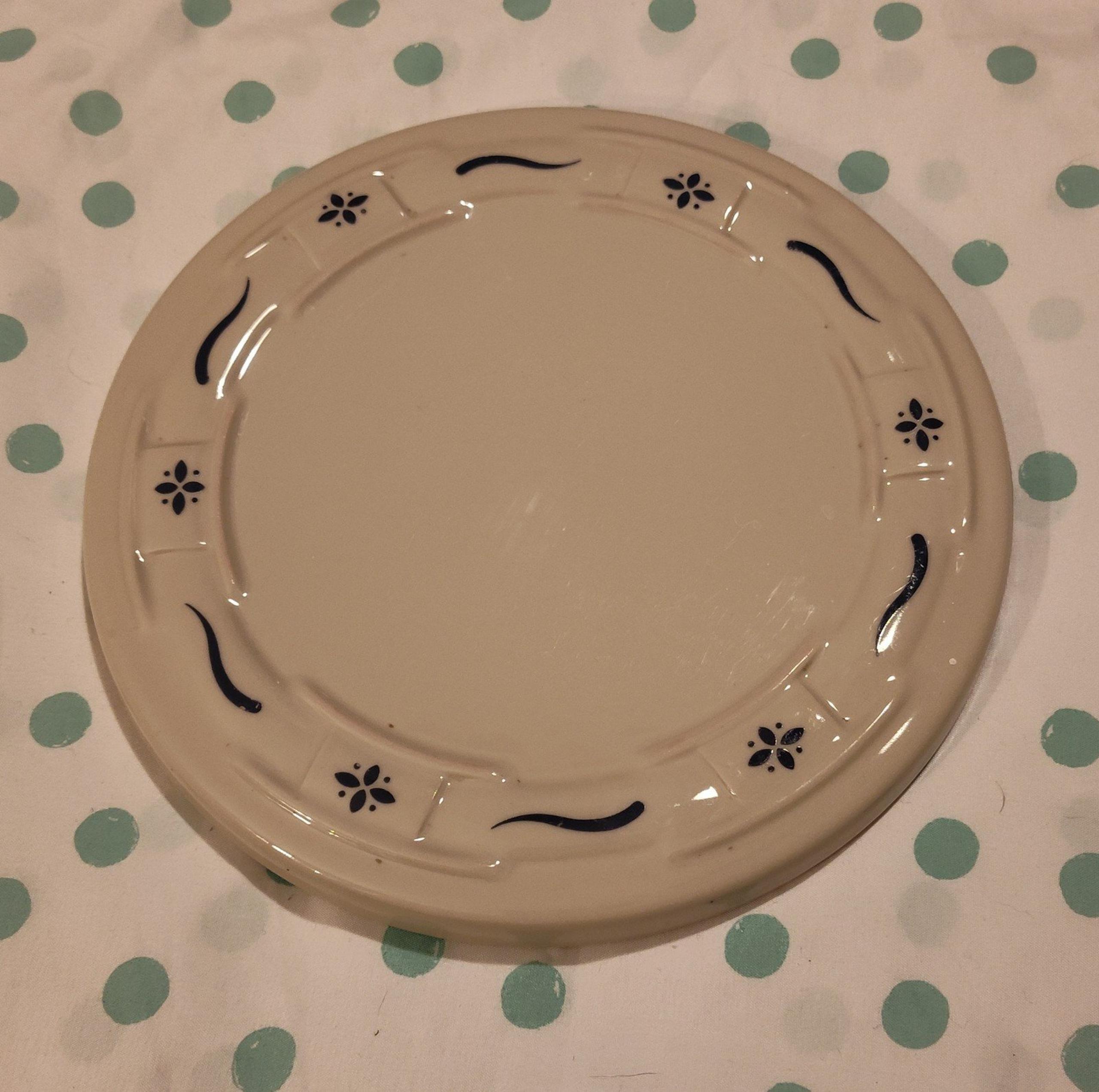 Vintage Longaberger Pottery Classic Blue Woven Trivet/Hot Plate (NO Box)