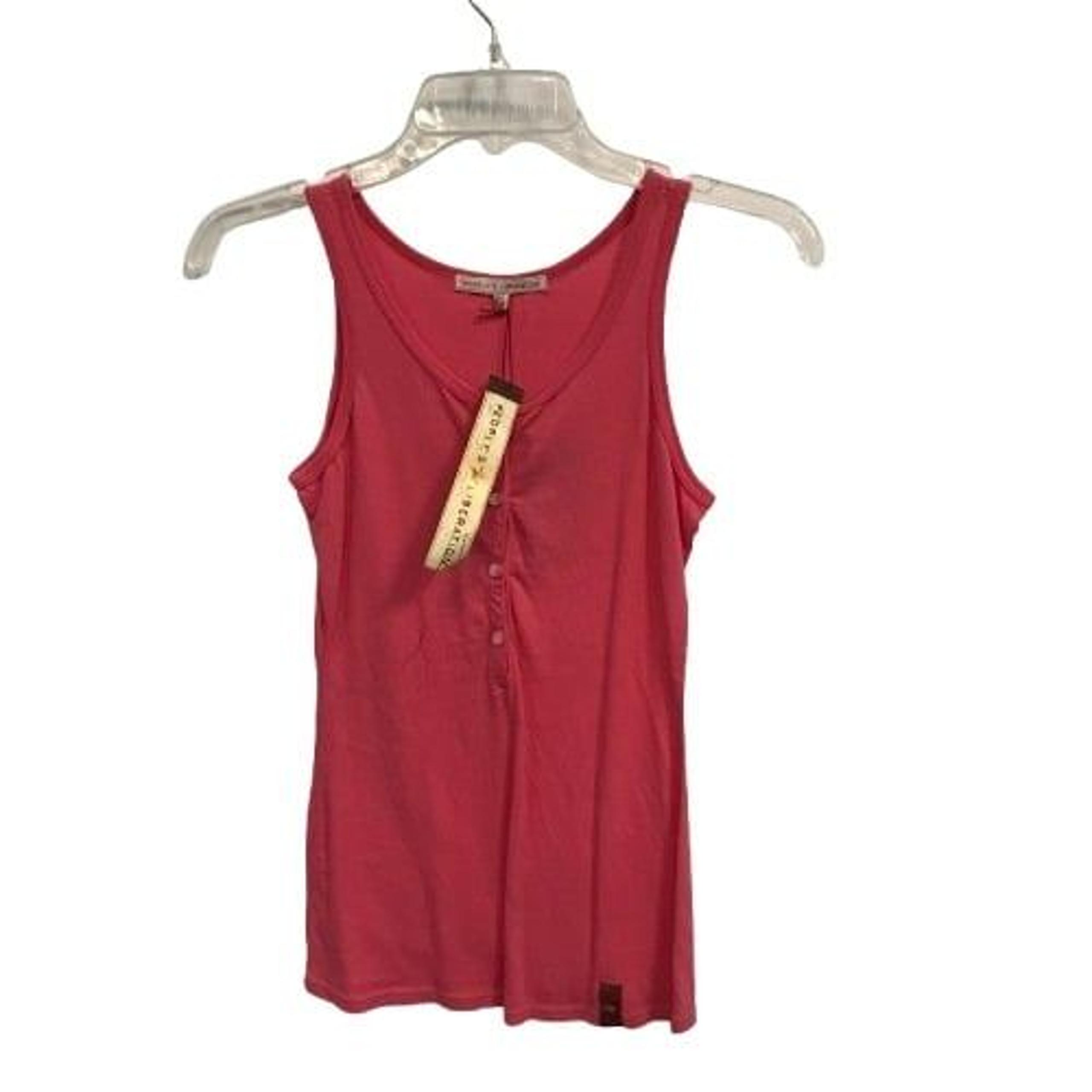 NWT People's Liberation Womens Size Small Button Accent Stretch Tank Top NEW