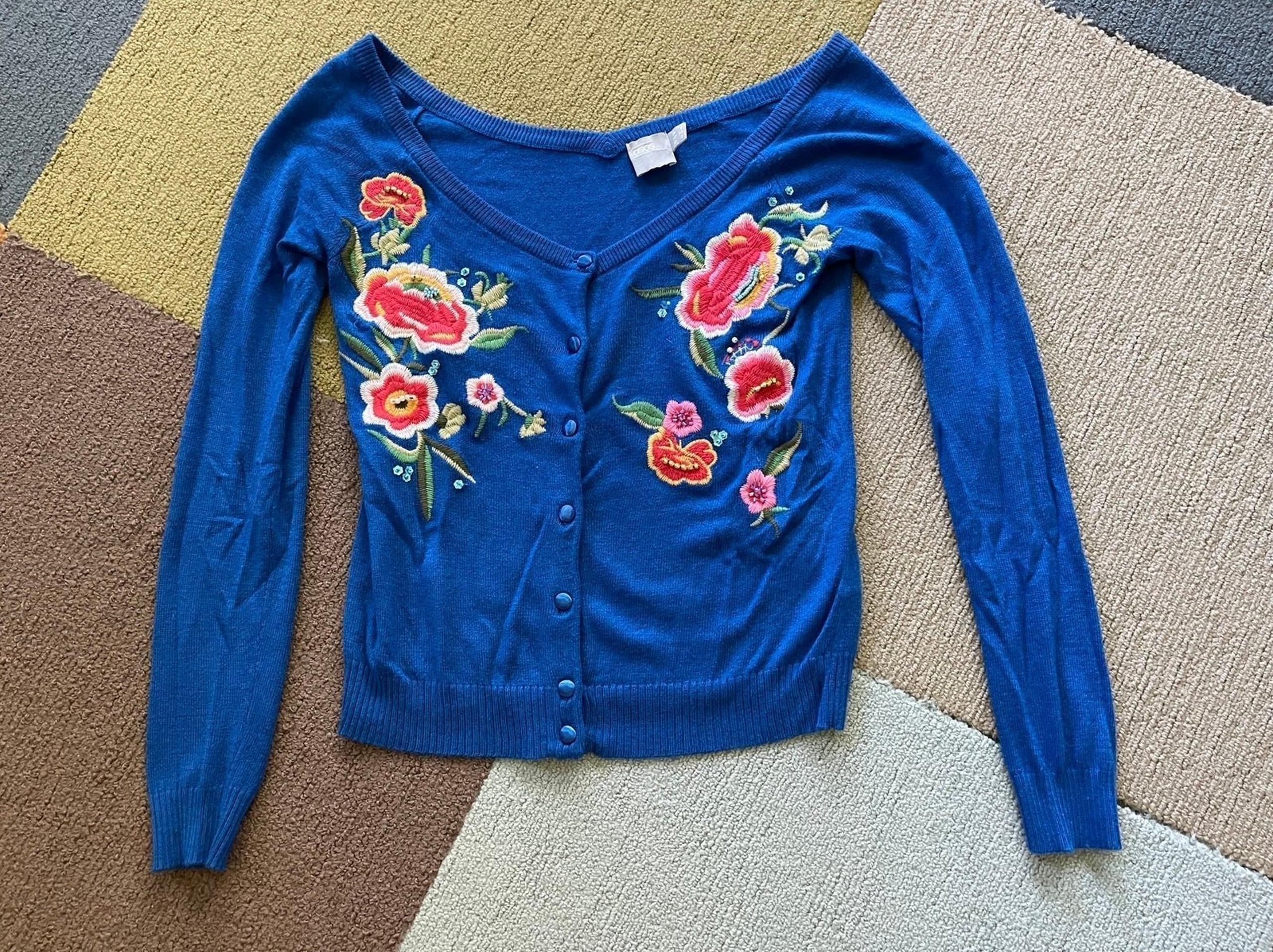 Bead/sequins embroidered cardigan by ASOS