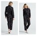 Lucky Brand Logan Printed Jumpsuit black white floral feminine pattern cotton