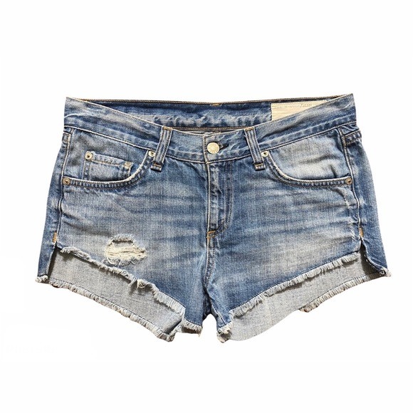 Rag & Bone Denim Distressed Shorts Sz 25