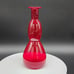 Hand Blown MCM Red Glass Vase Decanter 8.25 Double Gourd Shape