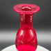 Hand Blown MCM Red Glass Vase Decanter 8.25 Double Gourd Shape
