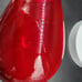 Hand Blown MCM Red Glass Vase Decanter 8.25 Double Gourd Shape