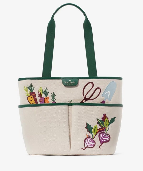 Kate Spade Harvest Time Large Tote KH484 Garden Print Canvas Limited Edition
