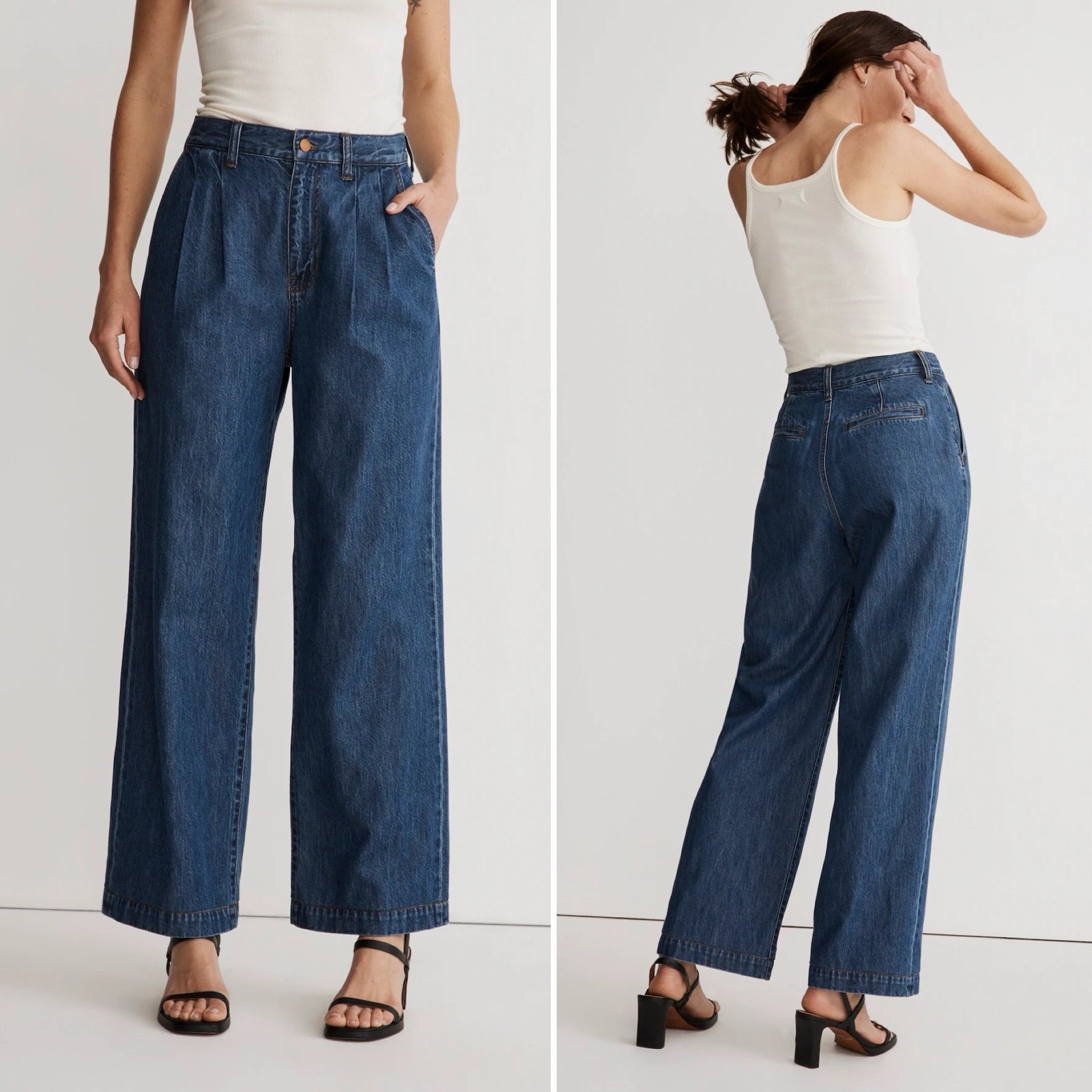 Madewell Harlow Wide Leg Denim Trousers 26 2 Fairson Wash flowy jeans high rise