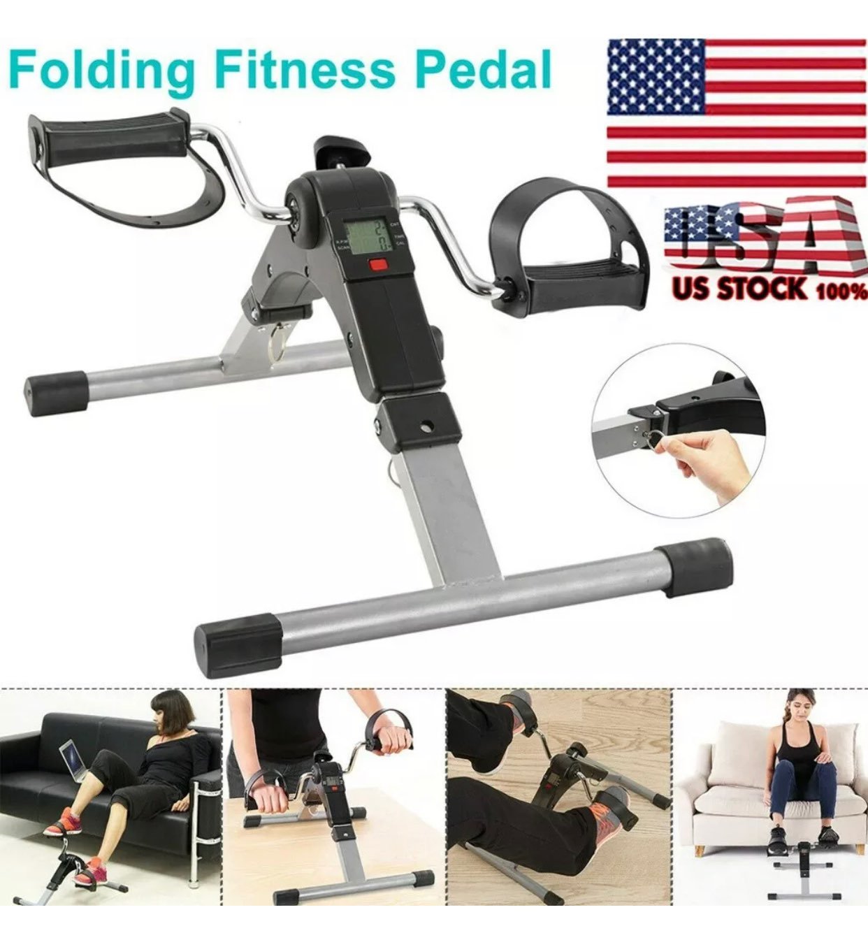 Mini Fitness Pedal Exerciser Bike Leg
